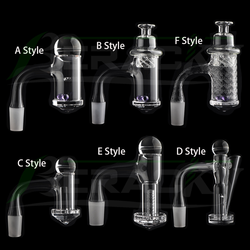 Beracky Full Weld Beveled Edge Faceted Terp Slurpers Terp Slides Quartz Banger With Diamond/Faceted Bottom Control Tower Quartz Nails For Glass Water Bongs Dab Rigs