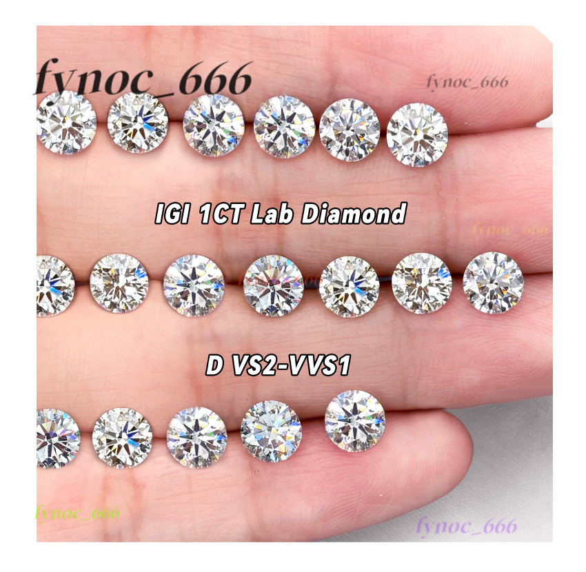 IGI GIA Certificate 0.5ct 1ct 1.5ct 2ct 3ct 4ct 5ct 6ct Wholesale Lab Created Diamond HPHT CVD Lab Grown Diamond