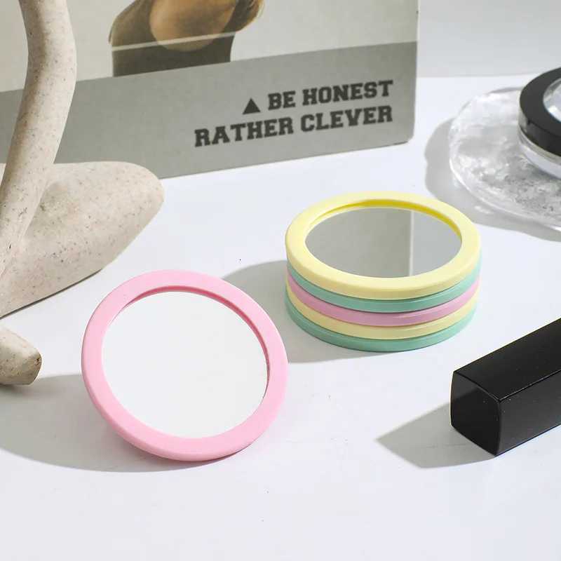1pc Round Makeup Mirror Portable Silicone Mirror Student Dormitory Desktop Small Gift Mini Handheld Pocket Mirror Home Decor Z250807