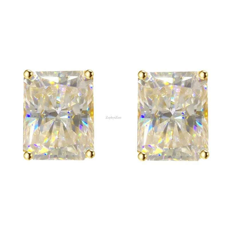 S Sterling Sier Test Dia Pass Moissanite Studs Earrings Men Women Nice Gift for Friends