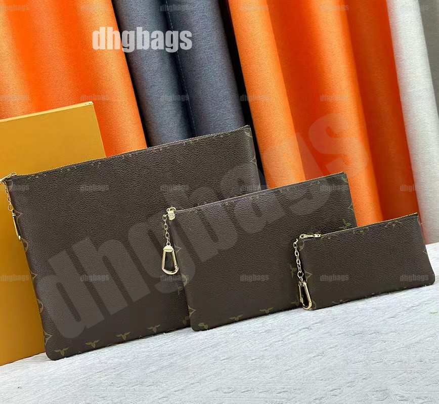 Classic Embossed flower letters Slim Wallet for Men and Women luxury designer Genuine leather pochette tote bag 62650