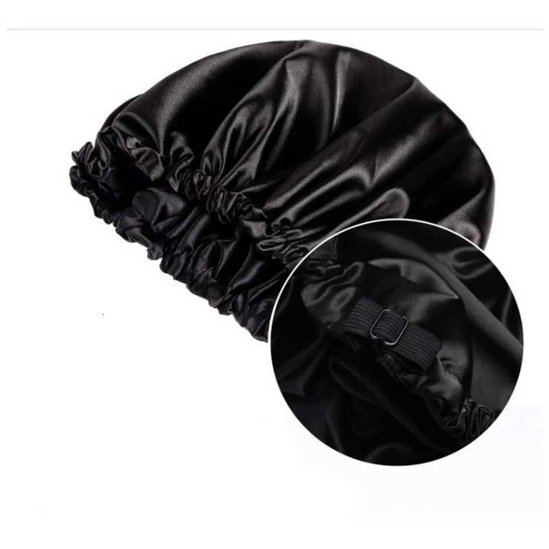 Birdtree Mulberry Silk Bonnet Women Double Layer Sleeping Night Cap Pure Hair Wrap Elastic Headwrap A34324M Z250808