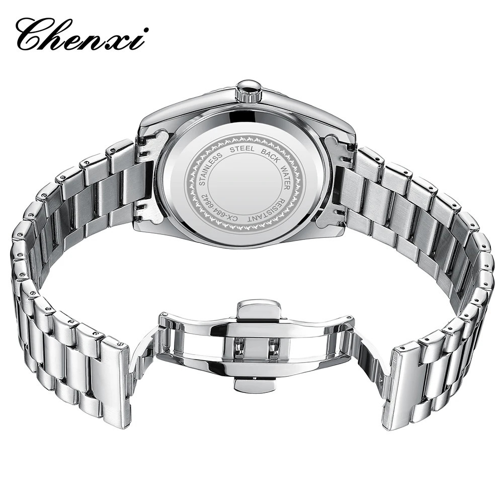 Fashion Business Watches For Men Luminous Round Dial Quartz Watches Waterproof Stainless Steel Band Man Watch 250807