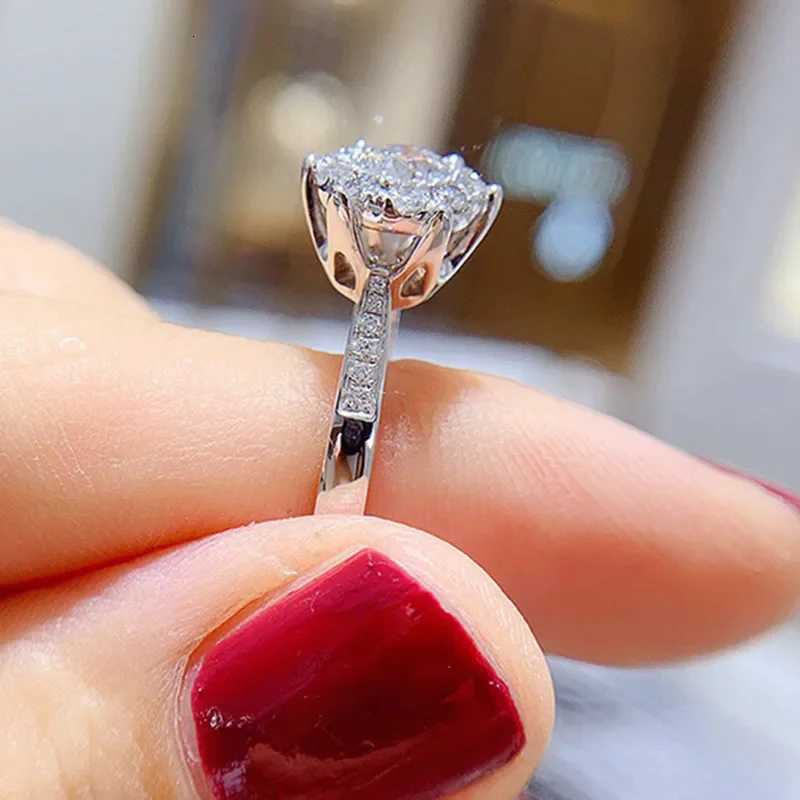 CAOSHI Classic AA Cubic Zirconia Wedding Rings for Women Luxury Silver Color Engagement Proposal Rings Eternity Love Jewelry Y250808