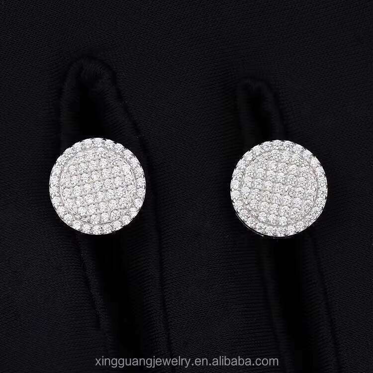 On Sale Fine Jewelry Sier Stud VVS D GRA Moissanite Earring Pass Dia test Gold Plated No Fading Allergies