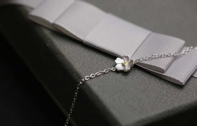 Personality New Art 925 Sterling Silver Jewelry Female Simple Bar Flower High-Quality Popular Bracelet for Women Z250807