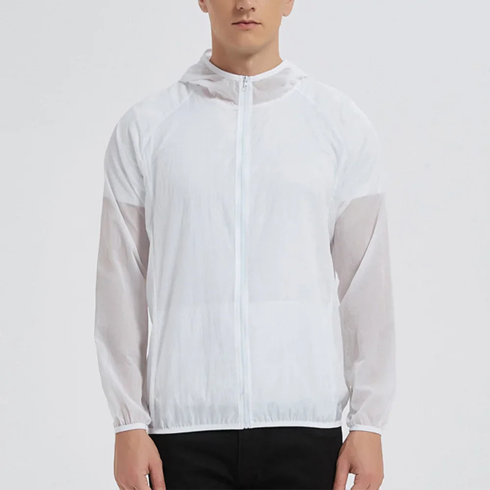 Summer Mens Sun Protection Clothing Lightweight Breathable Ice Silk Hooded Quick Dry Jacket Outdoor Anti-ultraviolet Skin Coat 250804
