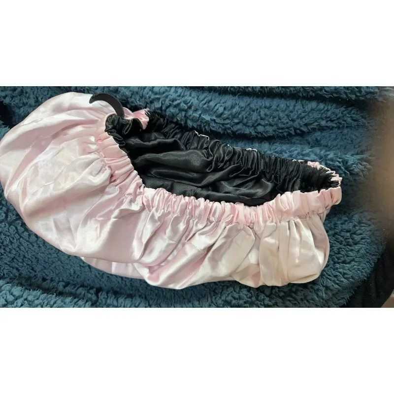 Satin Hat for Sleeping with Invisible Adjustable Buckle Double Layer Soft Comfortable Hair Care Shower Bonnet Z250808