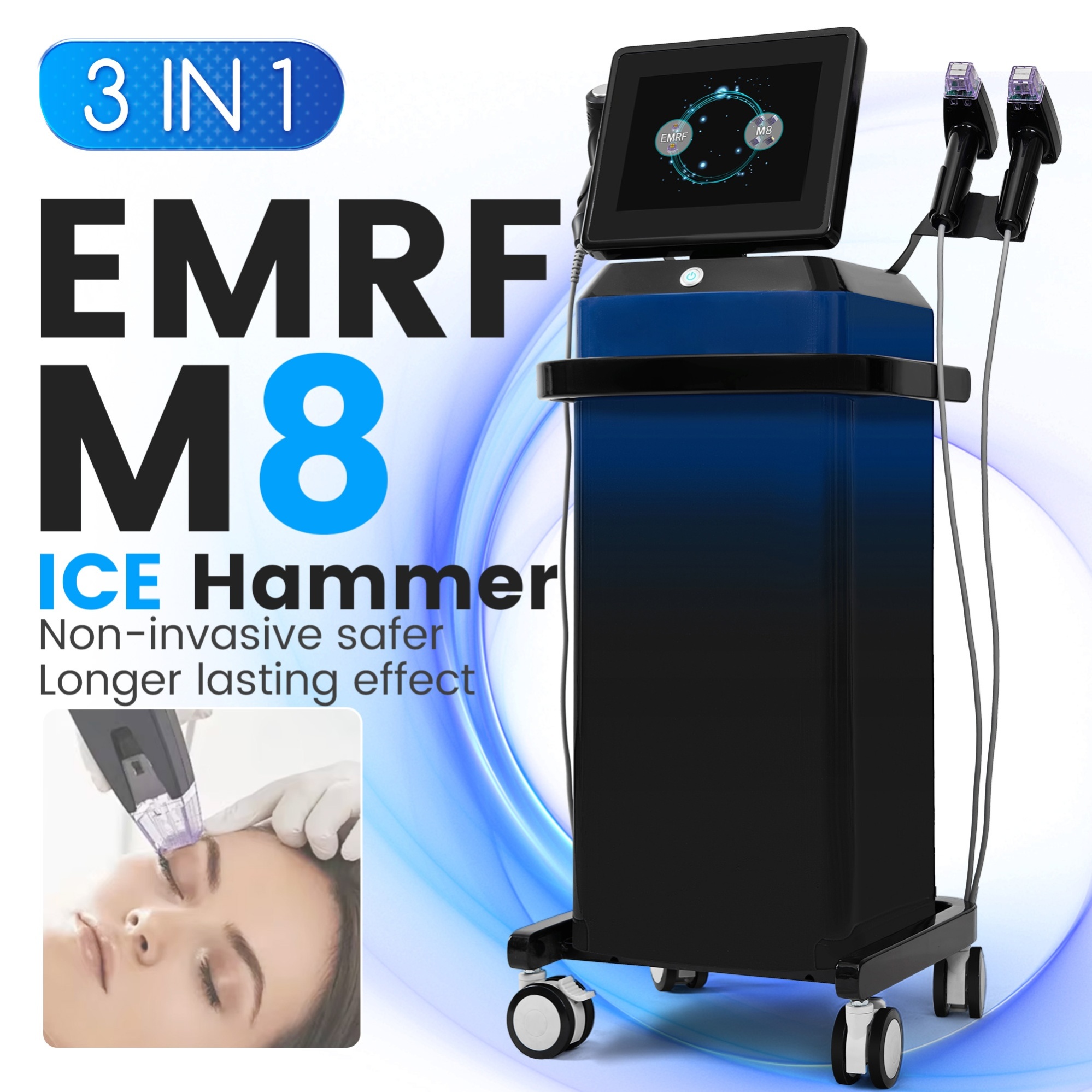 Gold RF Microneedling Therapy Device for Professional Skin Firming Anti-Aging and Fine Line Smoothing Treatments