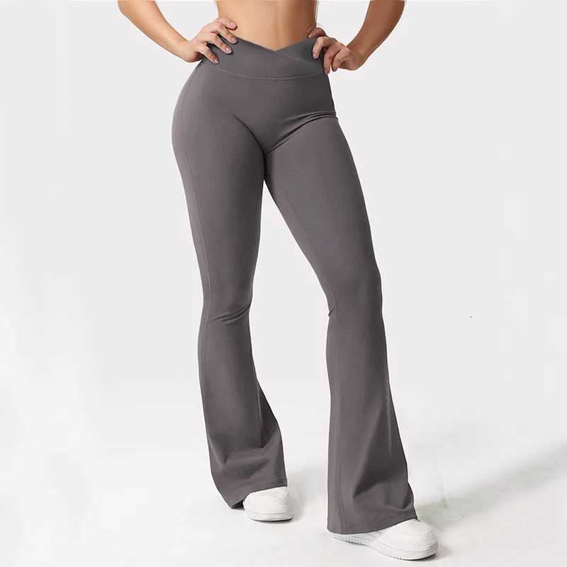 Yoga Flared Pants Womens High Waist Hip Lifting Wide Leg Pants Outdoor Leisure Tights Running Fitness Wear Gym Workout Leggings XJ250808