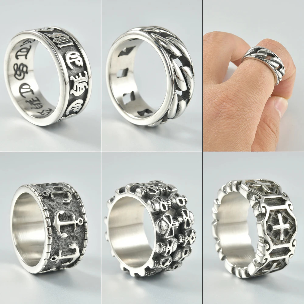 1PC Steel Metal Glossy Rings for Men Geometric Wide Signet Square Finger Punk Style Fashion Ring Jewelry Gifts 250717