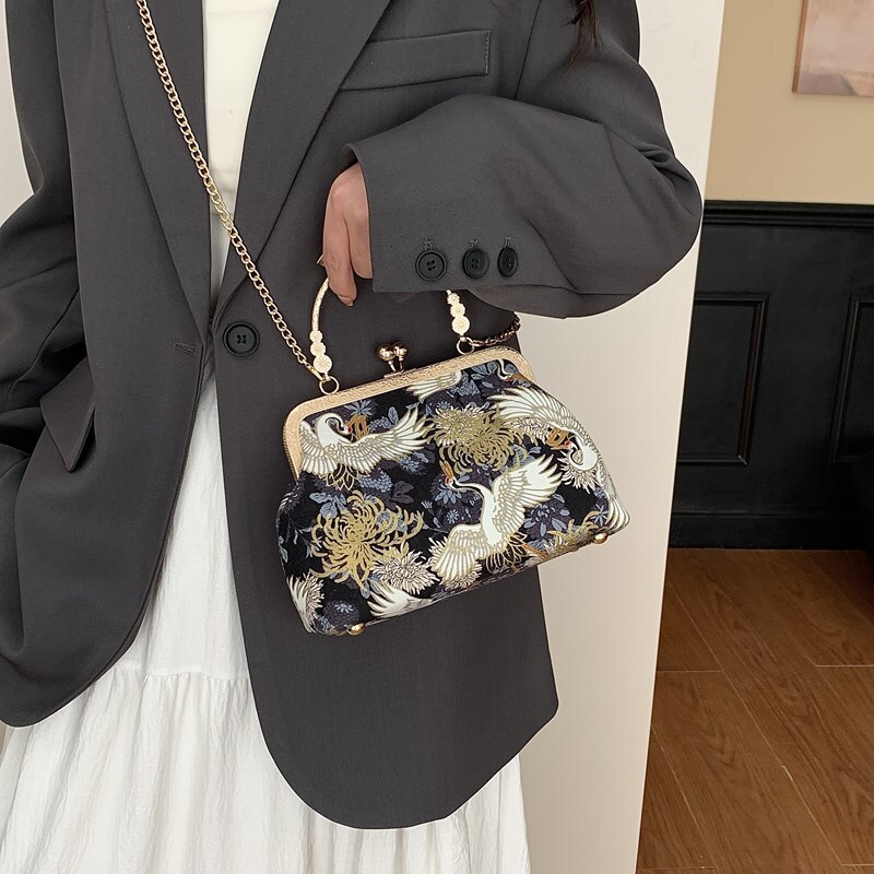 Luxury Brand Designer Bag Finished Clip Bag New 2025 Ethnic Style Fashion Cheongsam Bag Beautiful Handheld Elegant Single Shoulder Crossbody Bag