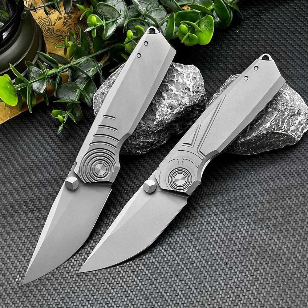 EDC Outdoor Hunting Folding Knife D2 Blade Tactical Camping Fishing Self Defense Pocket Knife Utility Multitools Aluminum Handle S250808