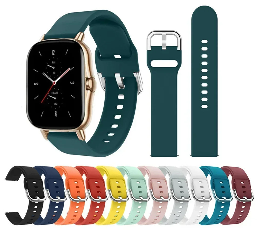 Silicone Strap For Amazfit GTS 42e32 GTS2 MiniGTR 43Pro22e Sport Bracelet watch Gt 542e33 pro 20mm 22mm Bands 250805
