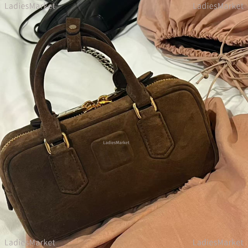 Designer Bag Aventure Bag Arcadie Handbags Top Quality Suede Bag bowling bag Cowhide Genuine Leather Lady Bag Luxury Shoulder Bag Woman Hobo Bag Wanders Underarm Bag