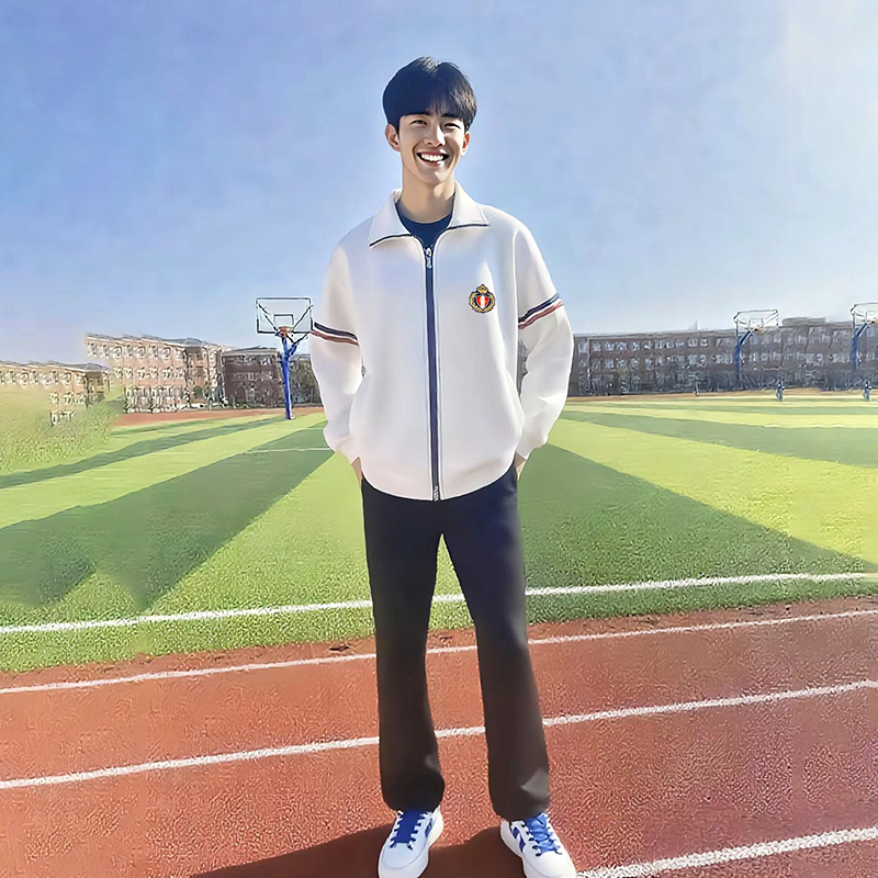 Customized campus style unisex casual children's clothing (two-piece or three piece set) by the manufacturer