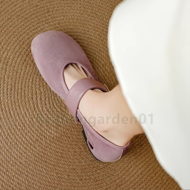 designer shoes ballet flats loafers womens walking comfort low heels fashion round toe mary jane shoes soft sole non-slip single shoe