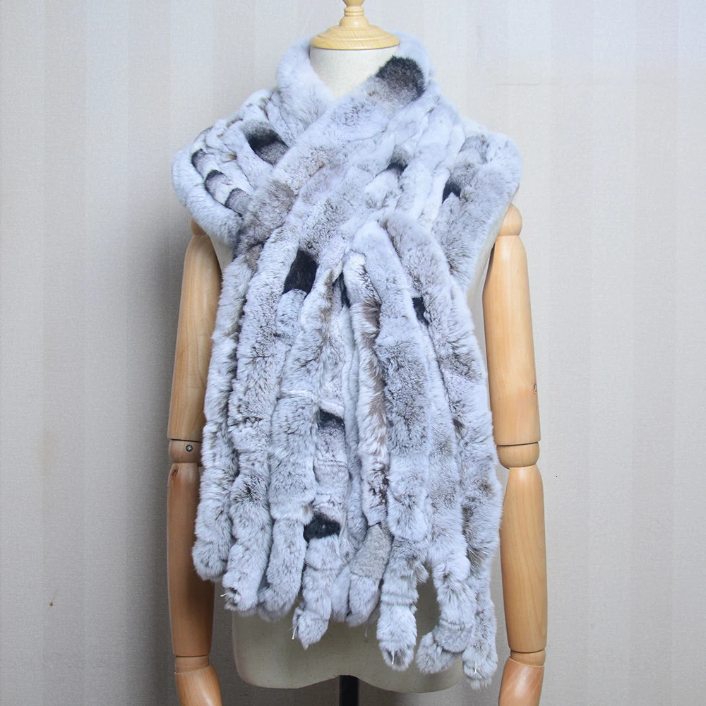 Women Scarf Classic 8 Vertical Bars Wrap Scarf Long Scarves Fashion Ladies Winter Rex Rabbit Fur Scarves Shawl Scarves 250807