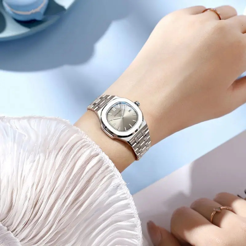 Ladies Watch Gift Luminous Waterproof Automatic Mechanical Watch Simple Personality Temperament Womens Watch 250807