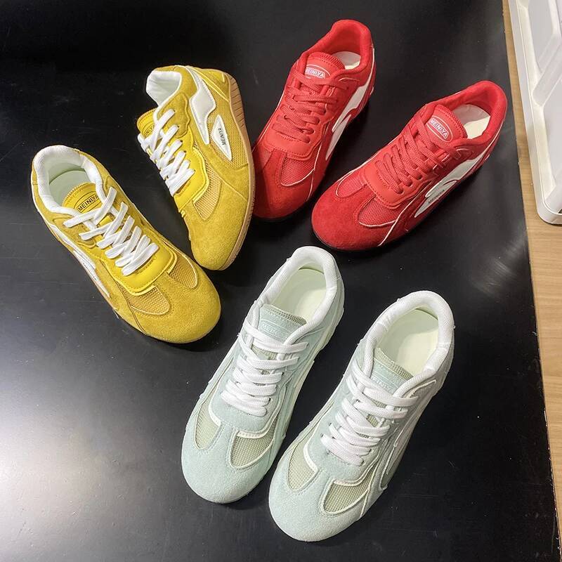 Fashion Trend Four Season Women's College Style Breathable Soft Comfortable Flat Outdoor Casual Sports Shoes ddmysaturn
