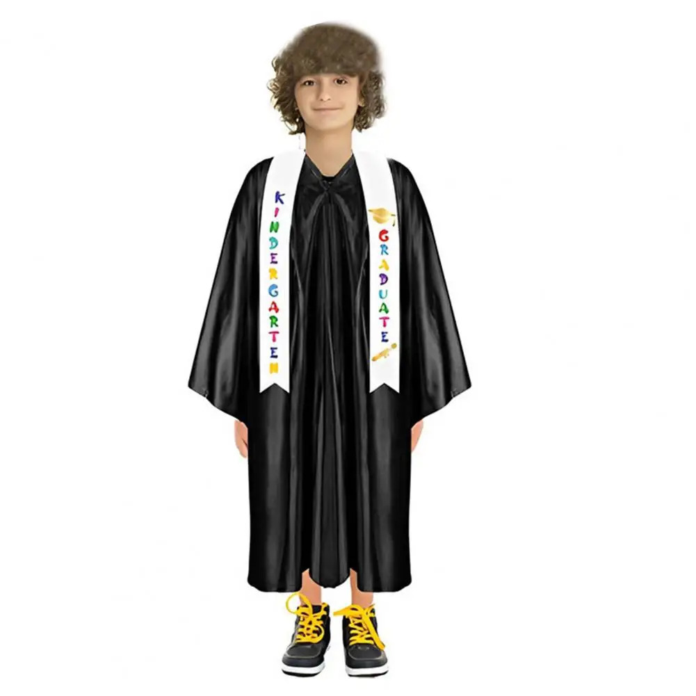 Children Academic Dress School Uniforms for Kids 2025 Preschool Kindergarten Graduation Gown Shawl Tassel Cap Set Party Clothes 250729