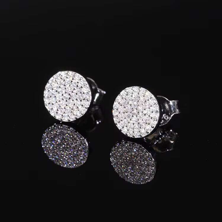 Bottom Price Fine Jewelry Earrings Sier Cluster Flower Pass Dia Test D Color VVS Moissanite Earring