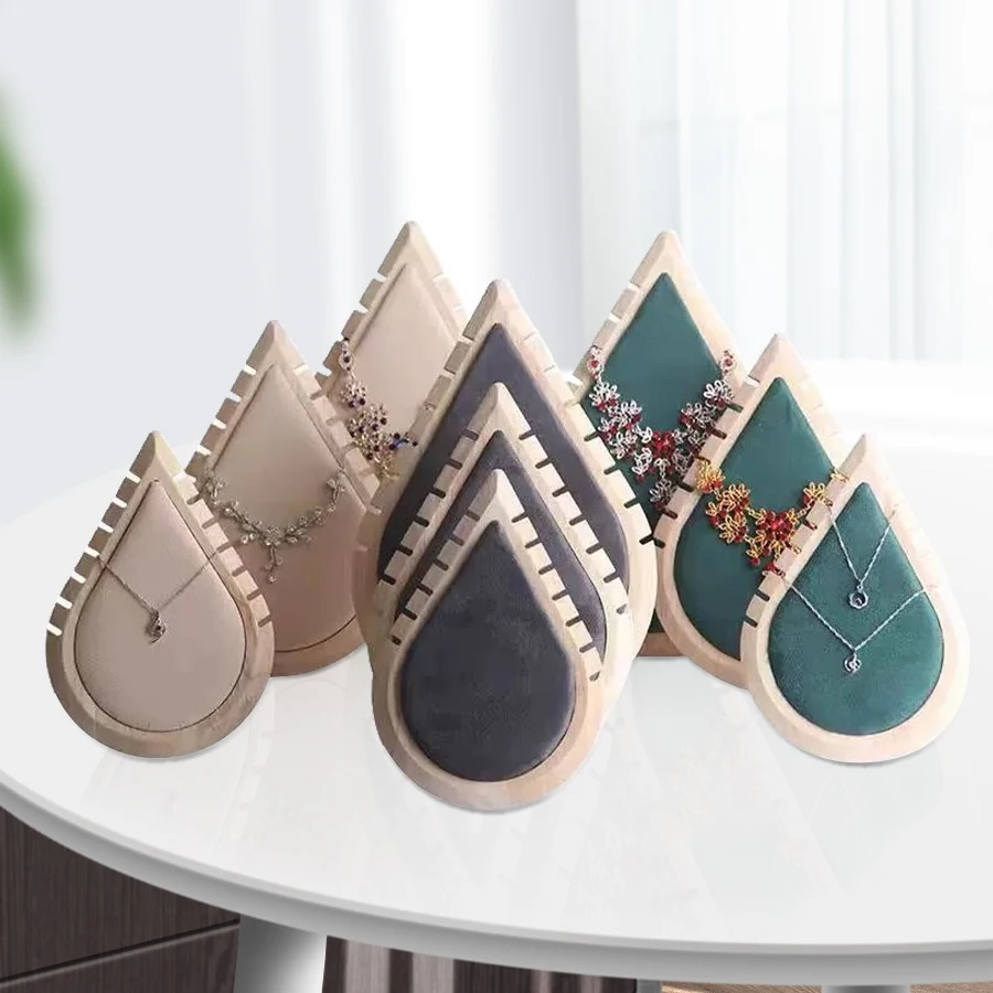 1pc heartshaped log jewelry necklace display rack suitable for and storage 250804