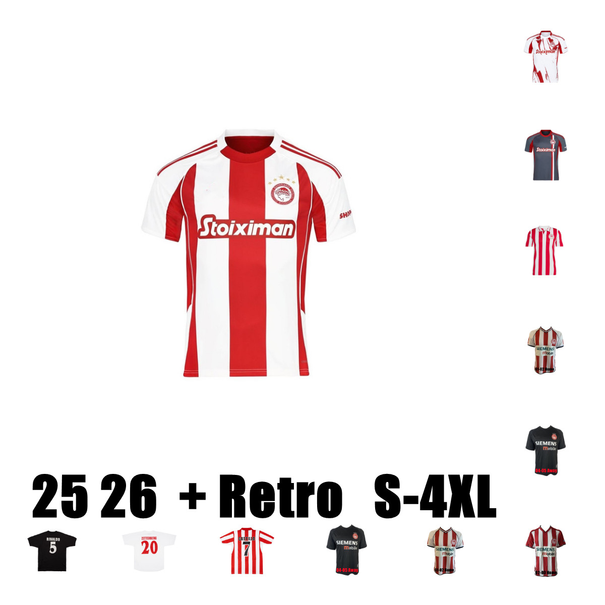 1925-2025 Olympiacos El Kaabi Soccer Jersey UI JO HWANG Olympiakos 100 years centenary Greece MASOURAS OLEG KUNDE BIEL BAKAMBU EL ARABI VALBUENA retro football shirt