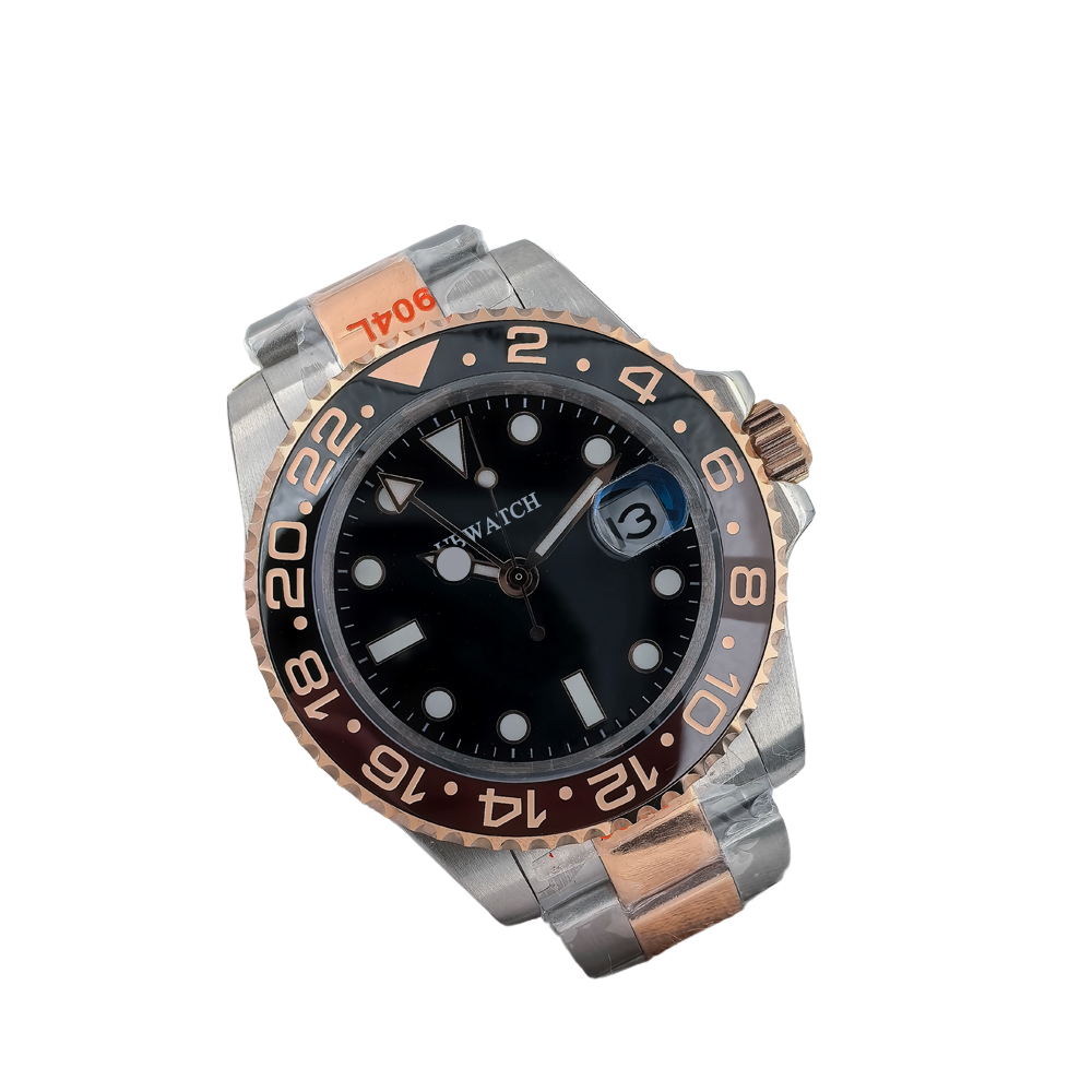 40MM Luminous Men Wristwatches RP3285 Automatic Movement Watch Sapphire Glass St9 Man Watches With Cyclops Lens