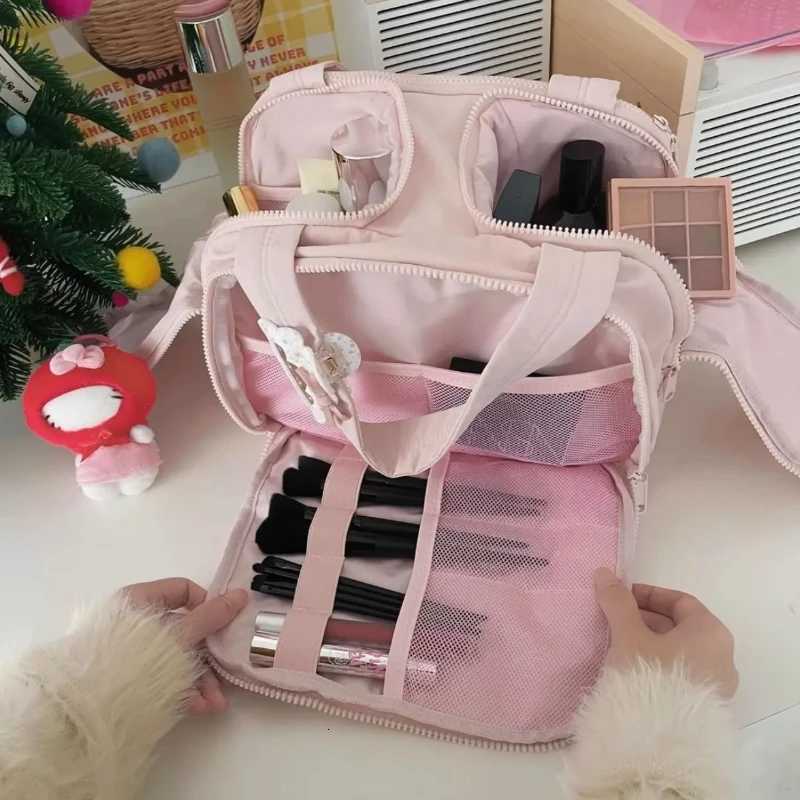 Large Capacity Cosmetic Bag Fem Travel W Handbag Bathro Partition Shower Makeup Pouch Unisex Toiletries Organizer Purse Y250808