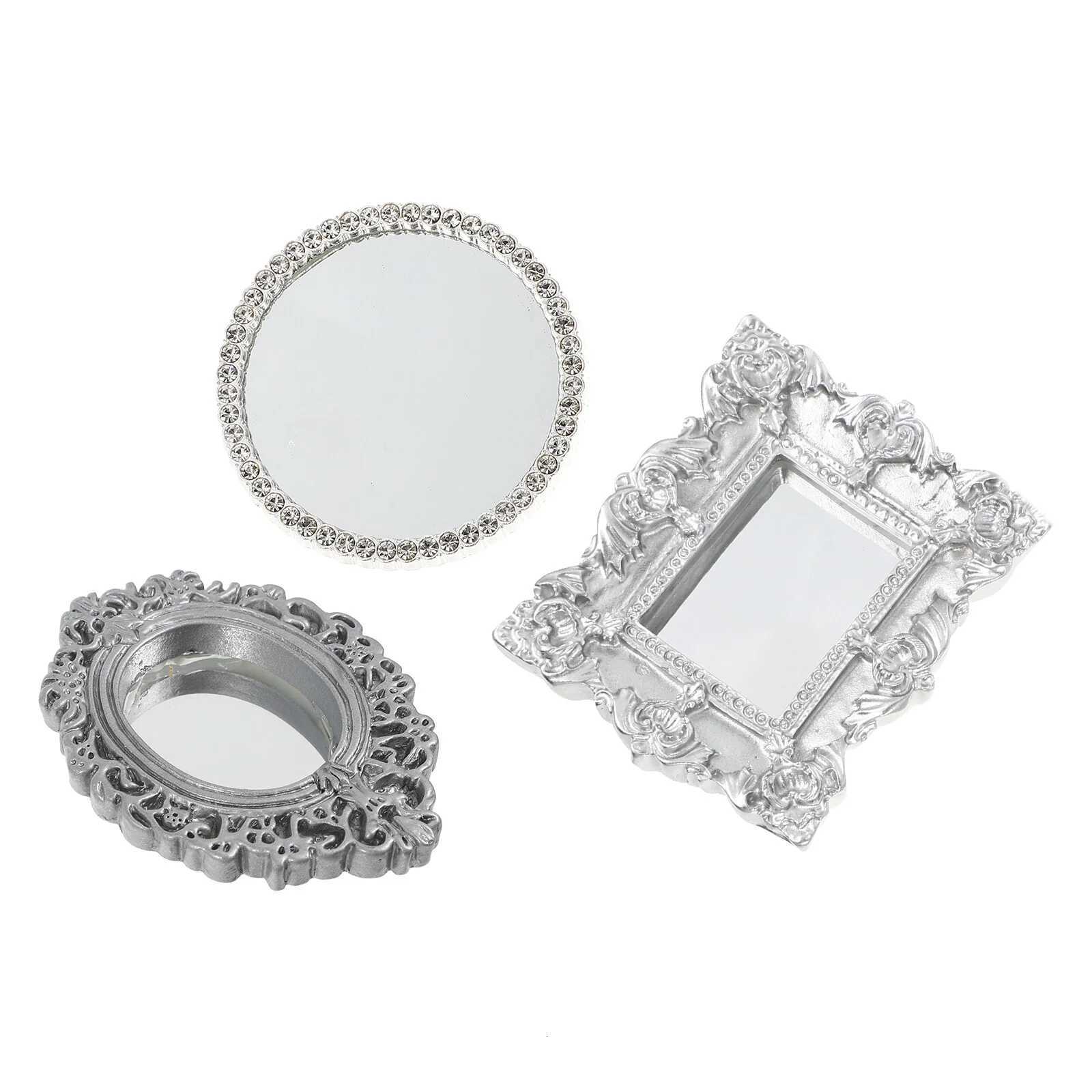 3 Pcs Mirror Prop House Decor Garden Ornaments Home Goods Pretend Resin DIY Accessory Micro Scene Toys Kids Z250807