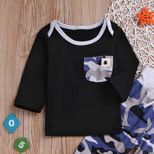 Pudcoco Autumn New Casual 2pcs Baby Boy Clothes Set Newborn Infant Boys Camouflage Top Long Pants Hat Outfits X241228