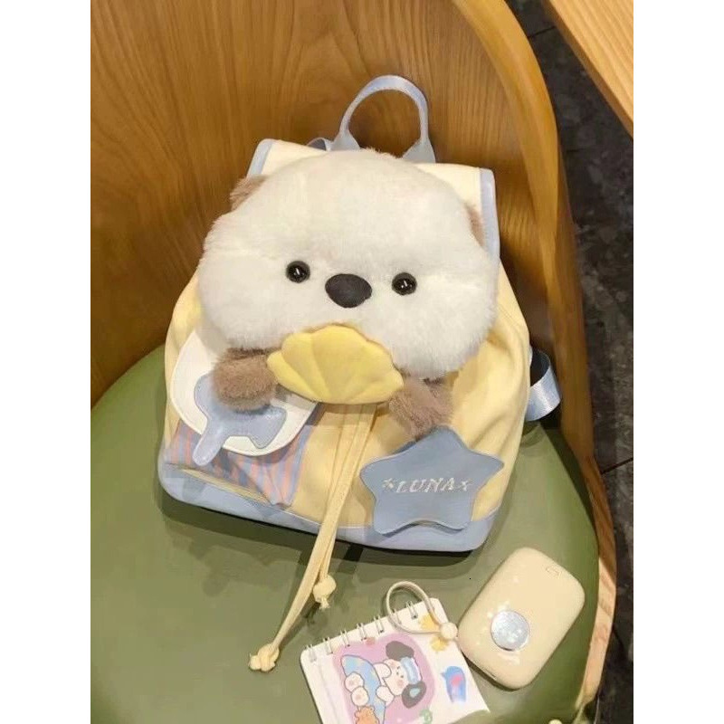 2025 Autumn New Women s Backpack Unisex Style Cute Large Capacity Puppy Backpack New Niche Cartoon Plush Backpack New Designer Backpack