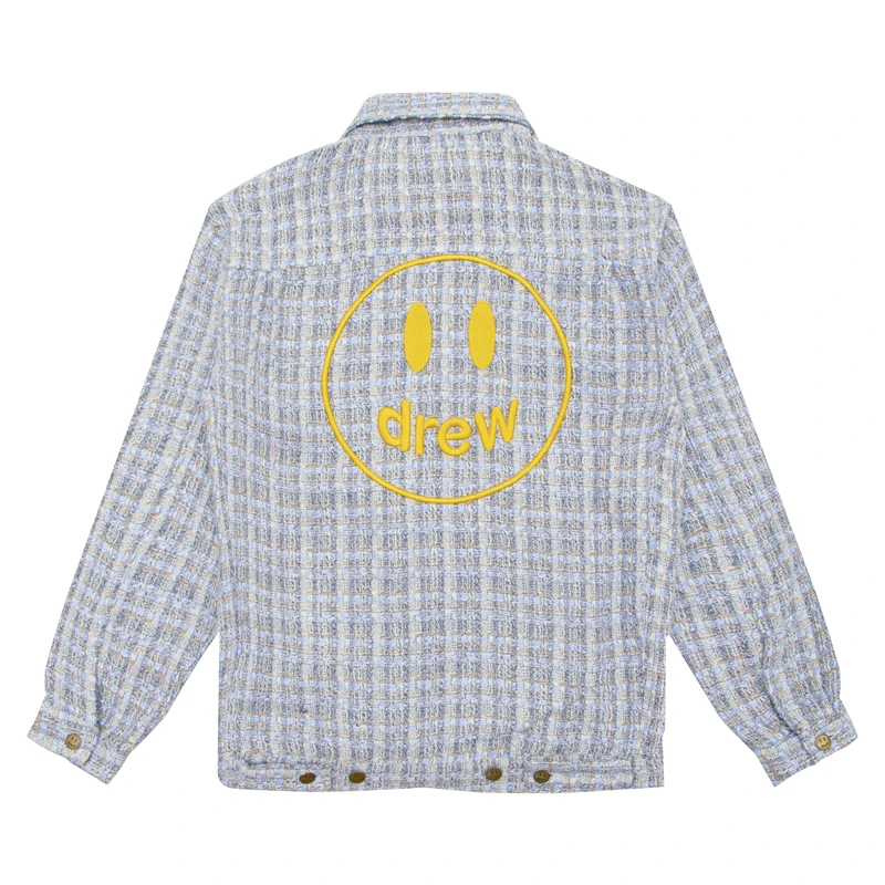 Drew House Knitting embroidery Men's Clothing high-end autumn and winter designer American retro print loose denim jacket