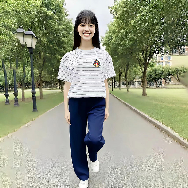 Summer casual school uniform men's and women's customized set manufacturer