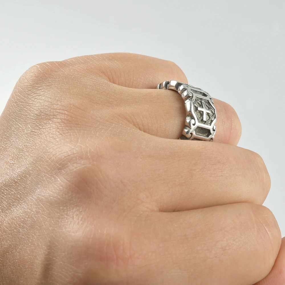 1PC Steel Metal Glossy Rings for Men Geometric Wide Signet Square Finger Punk Style Fashion Ring Jewelry Gifts 250717