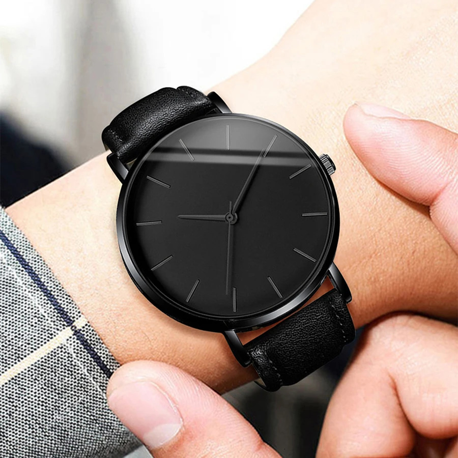 Men Business Watches Fashion Leather Band Mens Quartz Watch Relogio Masculino 250807