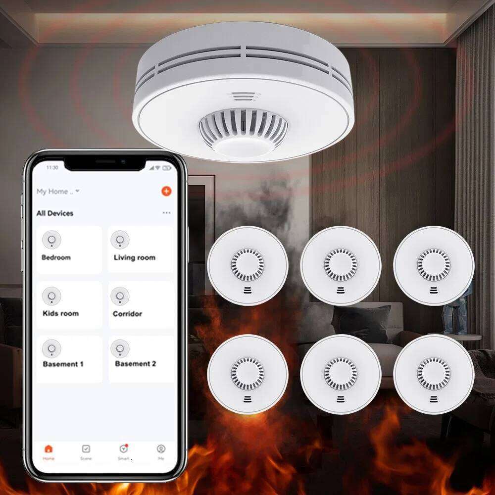 Heat Detector Sealed 10-Year Li-Battery, Reliable Wi-Fi Alarm Tuya APP VH01W