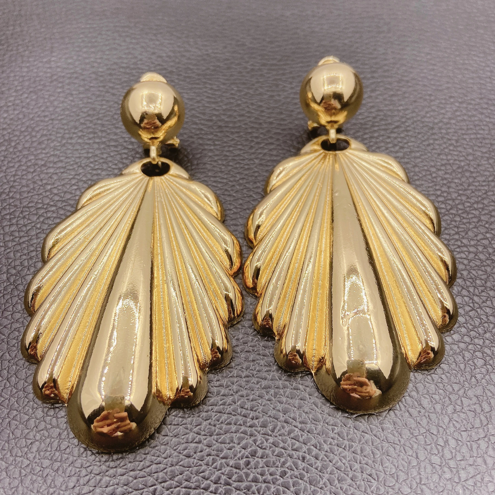 Womens Earrings Pierced Electroplated Gold Copper Alloy Color Large Earrings For Daily Party Wear 250807