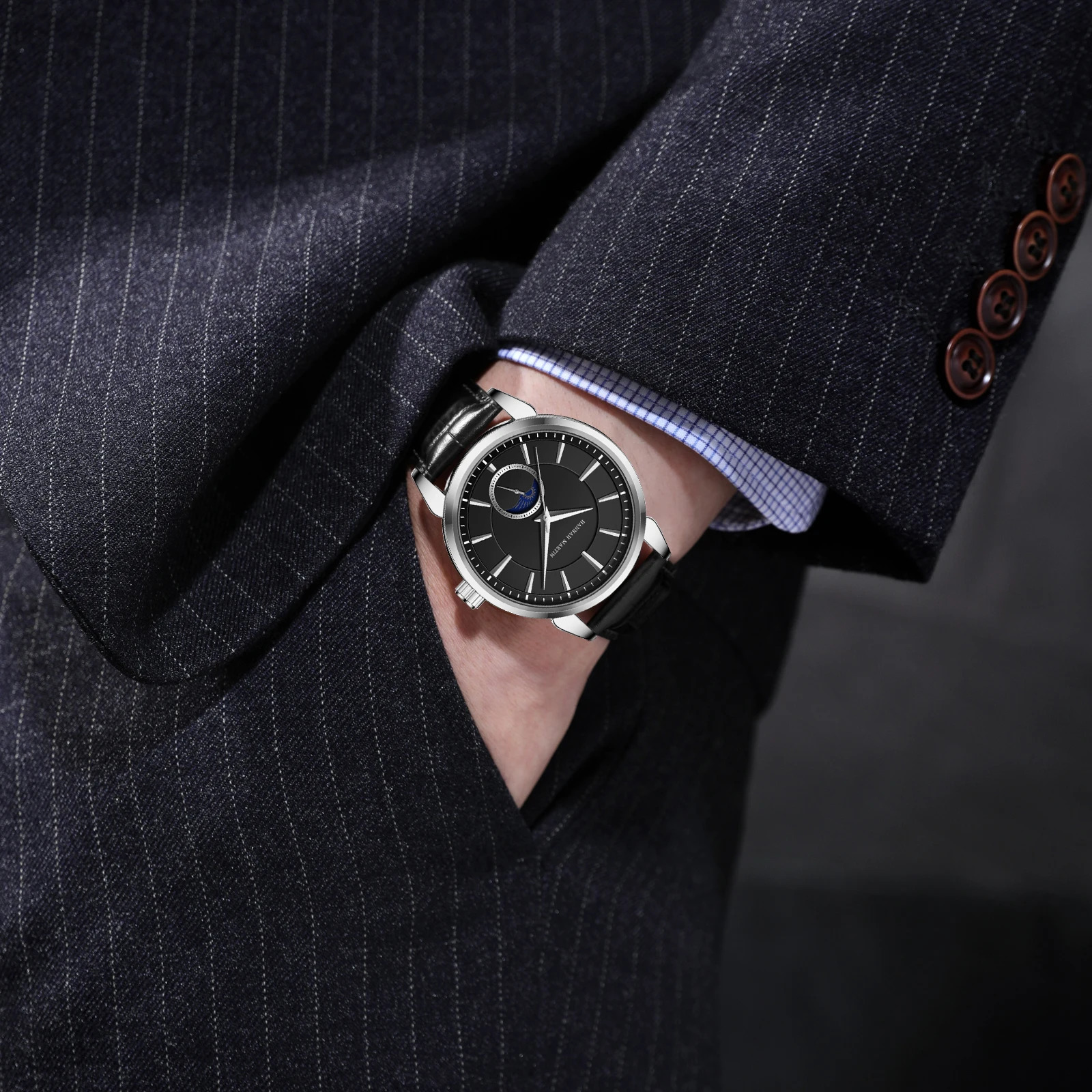 Original Multifunctional Men Watch Hannah Martin Top Chronograph Watch Quartz Movement Casual Sports Watch for Men 250807