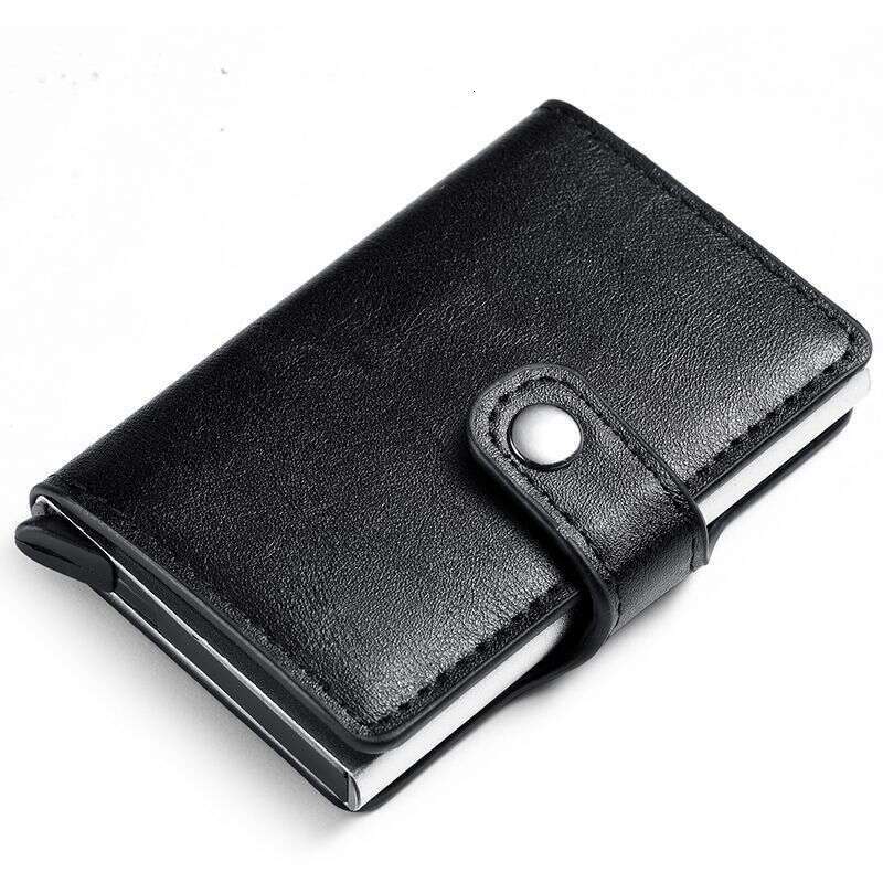 Anti-theft RFID Automatic Pop-up Credit Aluminum Alloy Metal Box Men's Multi-slot Wallet Case Card Holder