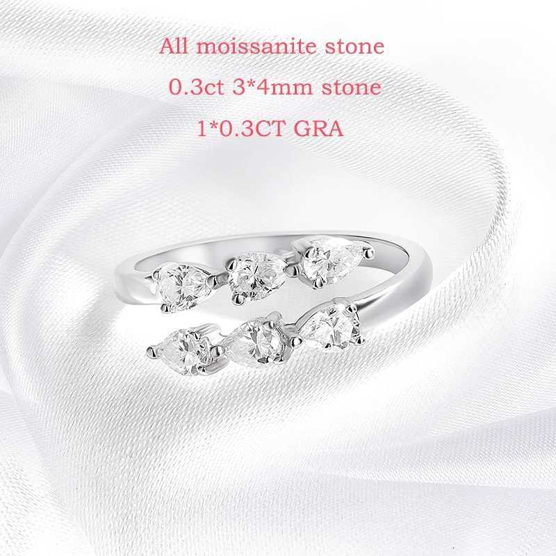 3*4MM Moissanite Rings for Women Lab Diamond Wedding Band 925 Sterling Silver Female Crown Single Tail Ring Y250808