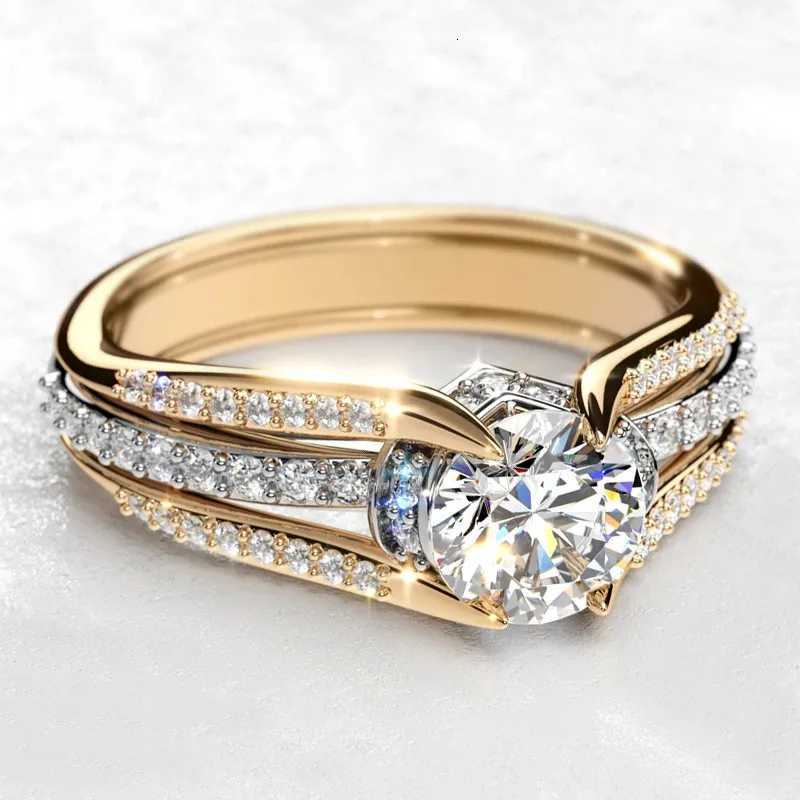 925 Sterling Silver Wedding Band Gorgeous Ring for Women Bright Cubic Zirconia Gorgeous Fashion Female Engagement Jewelry Y250808