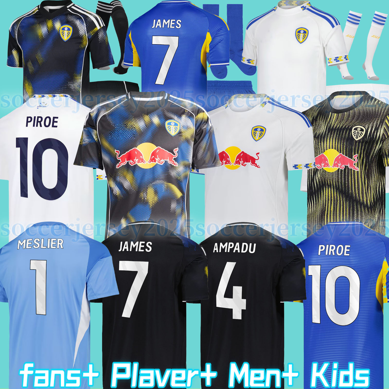 25 26 fans player AMPADU Llorente Soccer Jerseys STRUIJK PIROE AARONSON MATEO JOSEPH Football Shirt 2025 Uniforms Men Kids Kits RODON ROTHWELL BAMFORD 888