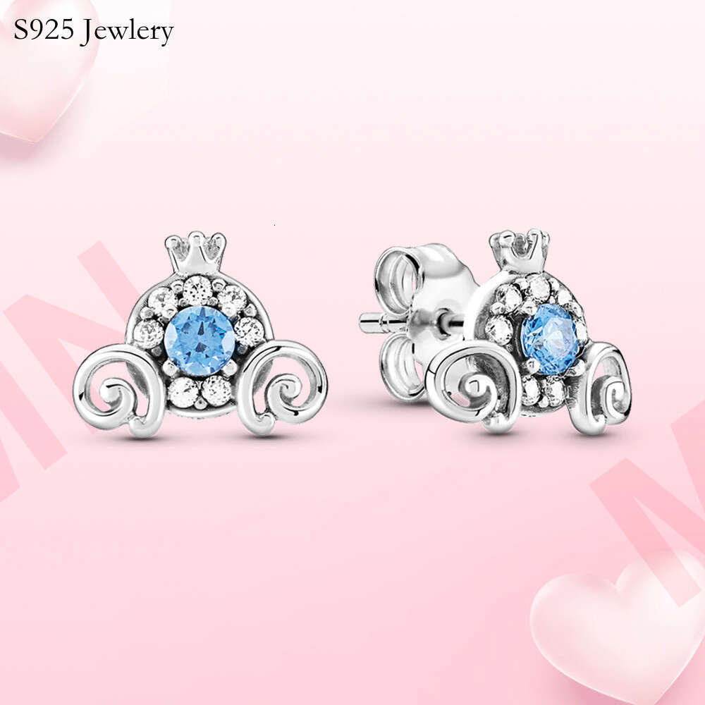 New 925 Sterling Silver Beautiful And Charming Pumpkin Car Earrings Suitable For Women As Gifts