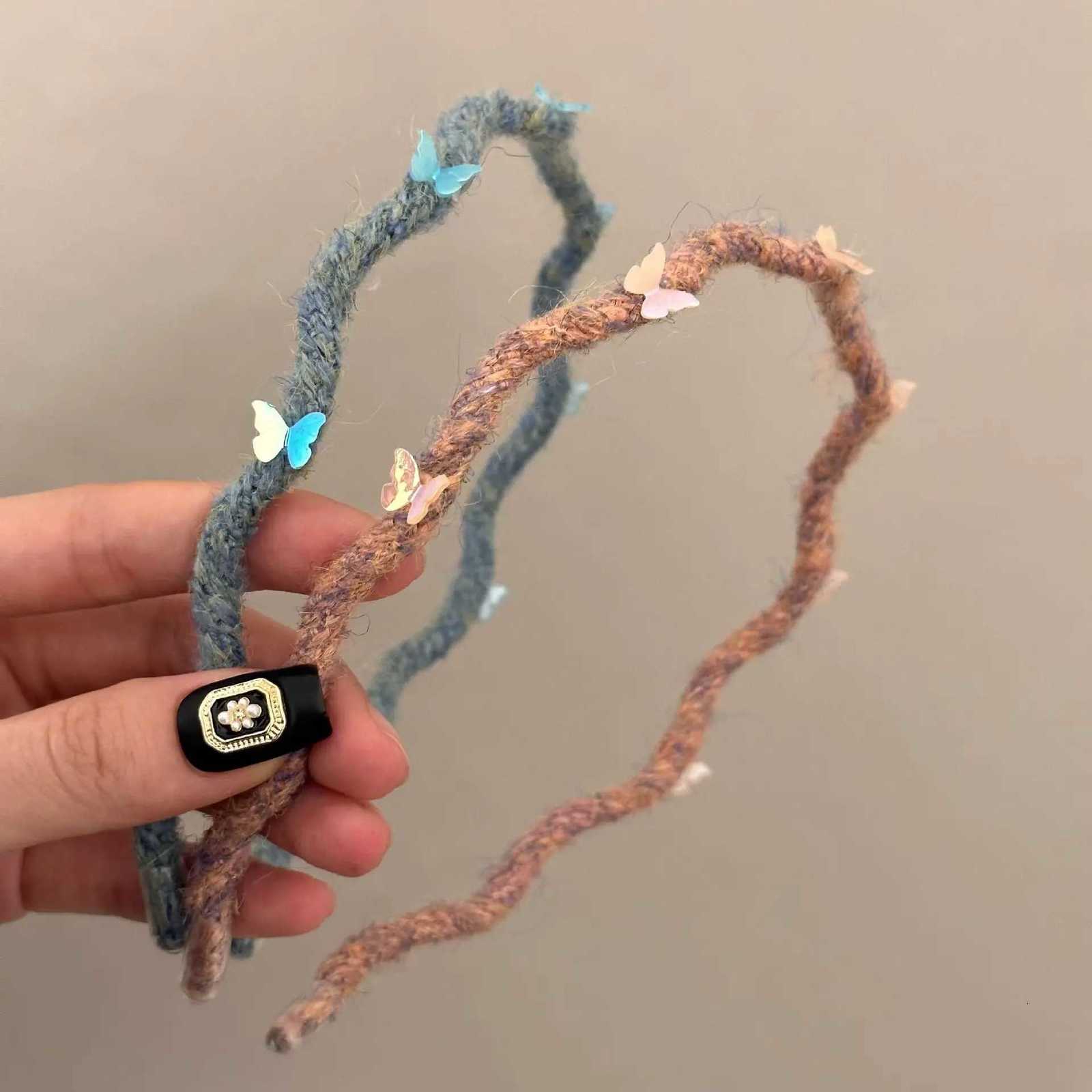 French Style Handmade Wool Waves Hair Fairy Cute Simple Temperament Exquisite Pearls Hair Accessories 2024 New Y250808