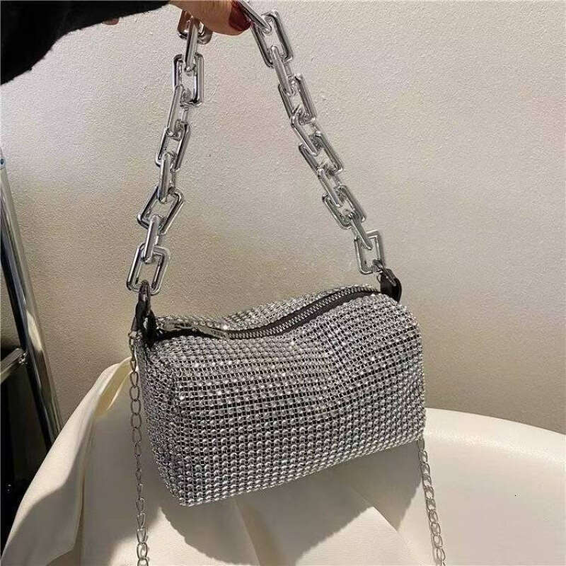 Dawang 2025 New Designer bags Full Rhinestone Underarm Bag Versatile Single Shoulder Crossbody Women's Handbag