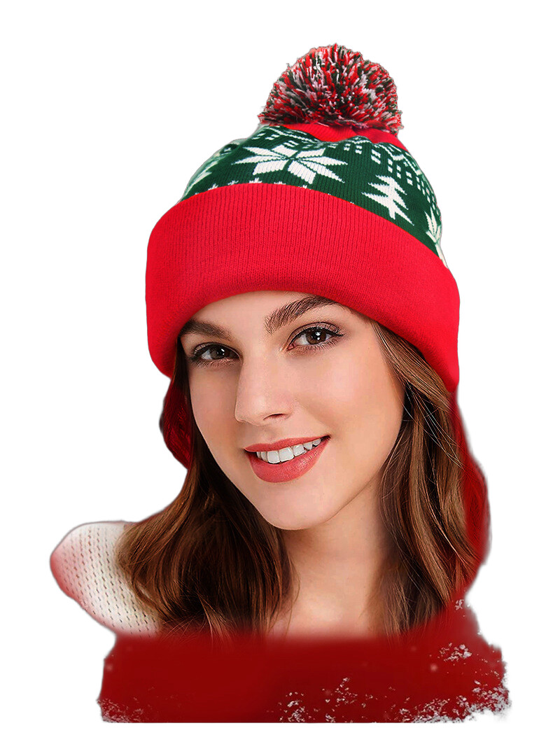 New Knitted Hat Mens and Gift Christmas Hat Jquard Wool Ball European and erican Knitted Hat S251110