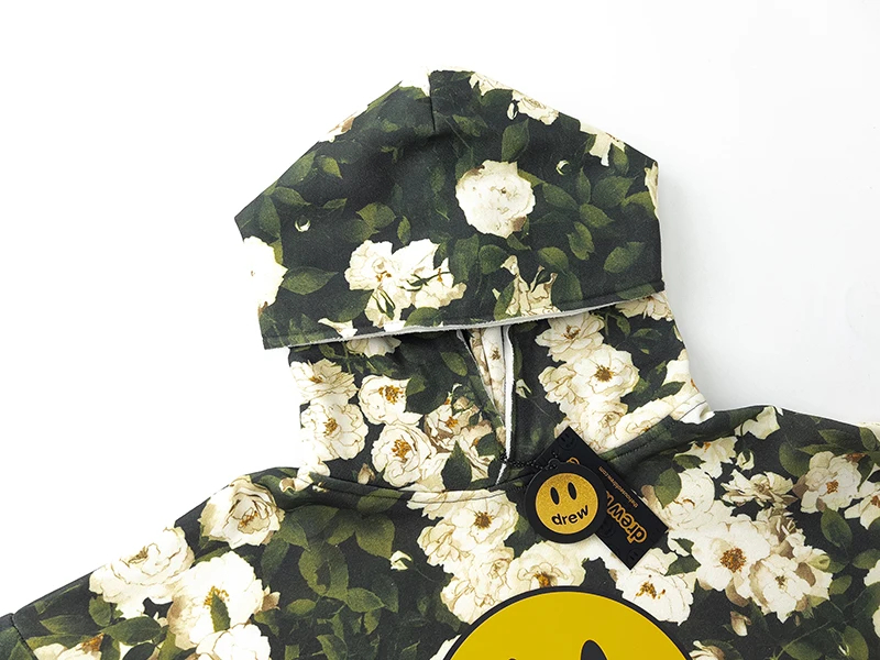 Drew House Fashion Hoodies Streetwear Print Graphic Hoodie Women Men Hip Hop Pullover Sweatshirt Unisex Couple Casual Hoodies Flower