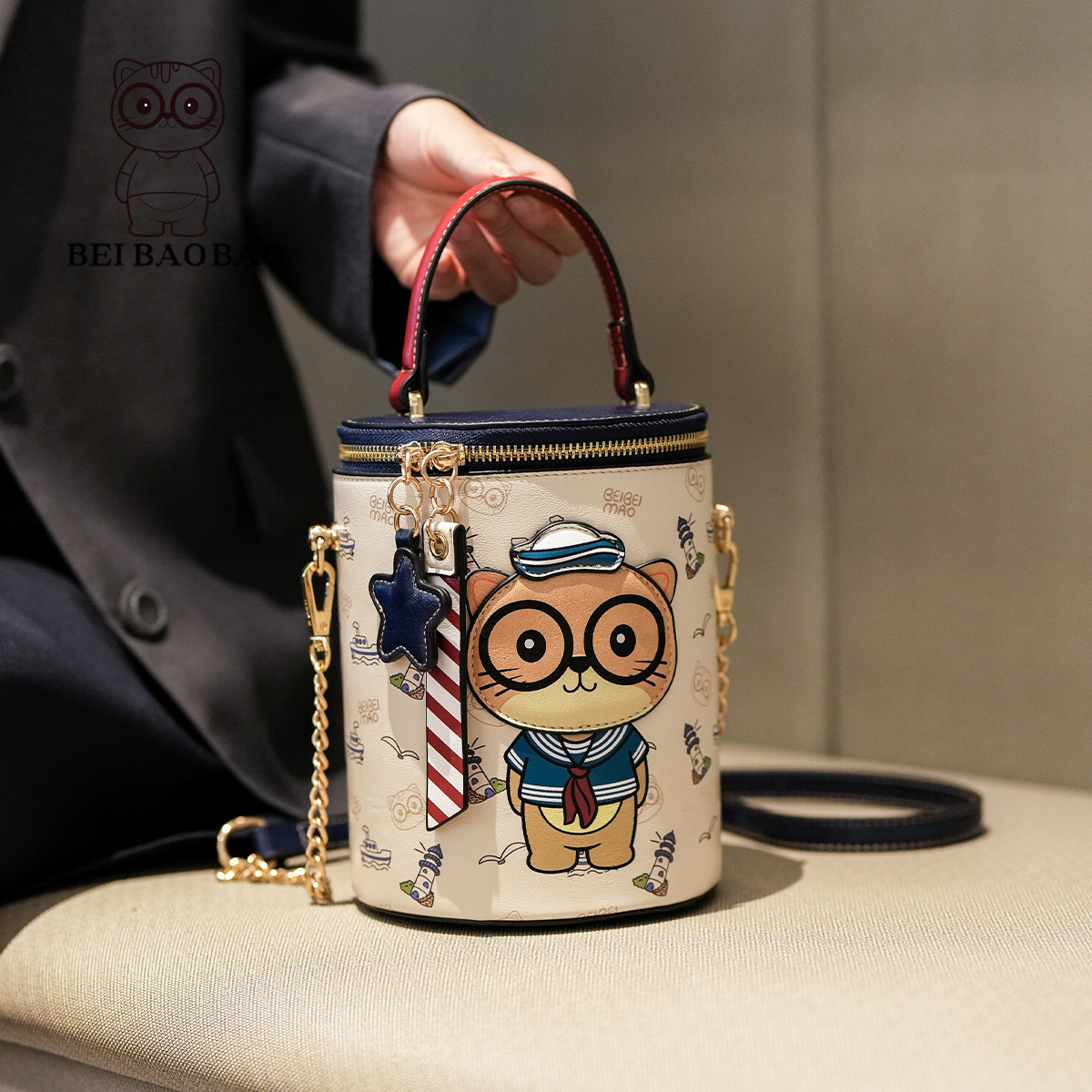 New Cartoon Cat Design Handbag Trendy Women's Crossbody Shoulder Bag ddmymoon